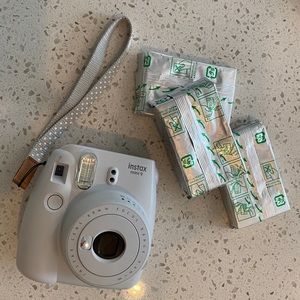 Gray Instax Mini 9 with film
